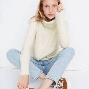 Madewell Mercer Cream Turtleneck Sweater